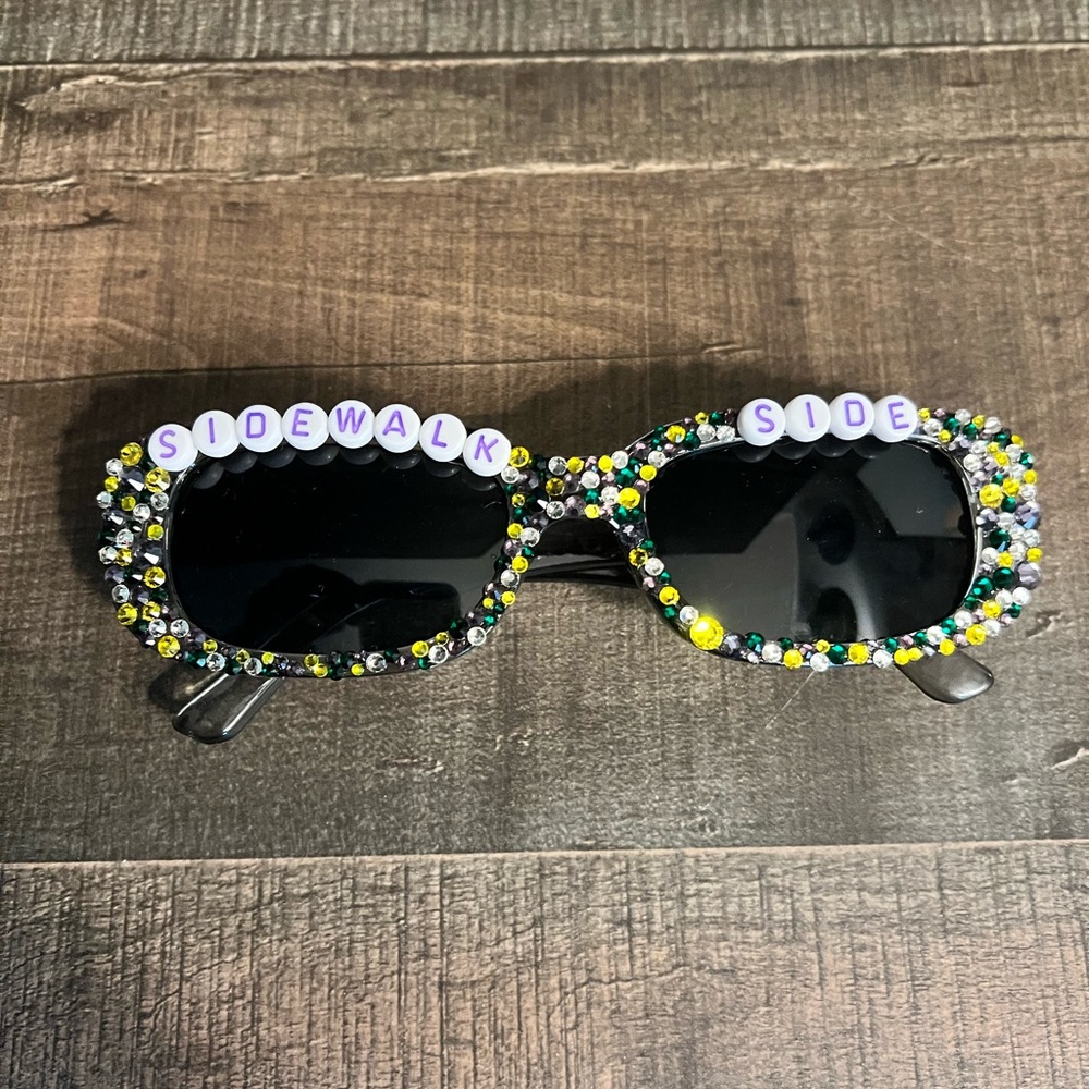 Handmade “Sidewalk Side” Mardi Gras Sunnies